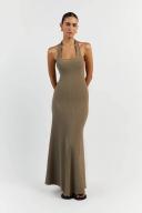 Eddison Knit Midi Dress in Moss Size XS by DISSH