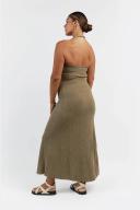 Eddison Knit Midi Dress in Moss Size XS by DISSH