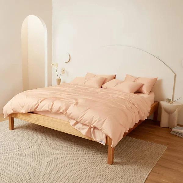 Eden Cotton | Soft Apricot Quilt Cover | Double | Sheet Society