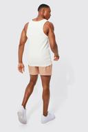 Elastic Waist Comfort Cargo Linen Short