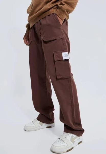 Elastic Waist Relaxed Fit Buckle Cargo Jogger