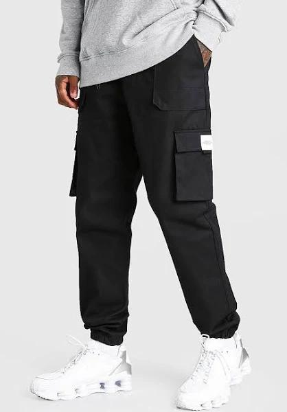 Elastic Waist Slim Fit Buckle Cargo Jogger