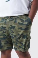Elastic Waist Slim Fit Cargo Short