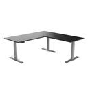 Electric Corner Standing Desk | L Shaped Sit Stand Desk Black / 1800x1800x700mm / Grey