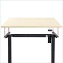 Electric Motorised Height Adjustable Standing Desk Black Frame 140cm - Natural Oak