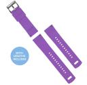 Elite Silicone Watch Band / Strap in Black/Purple w/ Black Buckle, Width 22mm | Barton
