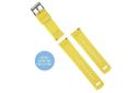 Elite Silicone Watch Band / Strap in Black/Yellow w/ Steel Buckle, Width 18mm | Barton