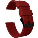 Elite Silicone Watch Band / Strap in Crimson Red w/ Gold Buckle, Width 20mm | Barton