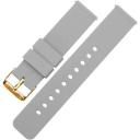Elite Silicone Watch Band / Strap in Crimson Red w/ Gold Buckle, Width 20mm | Barton