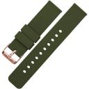 Elite Silicone Watch Band / Strap in Crimson Red w/ Gold Buckle, Width 20mm | Barton