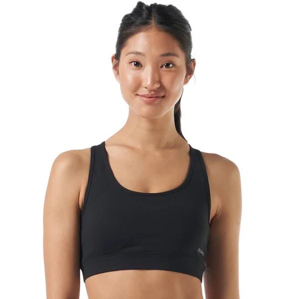 Ell & Voo Womens Krissie Workout Sports Bra Black 8