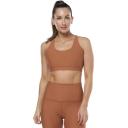 Ell & Voo Womens Trinity Ribbed Sports Bra Blue L