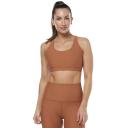 Ell & Voo Womens Trinity Ribbed Sports Bra Camel L