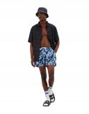 Ellesse Yves Swim Shorts in Blue and Grey Square Print
