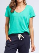 Elm Fundamental V Tee Bright Green / 10
