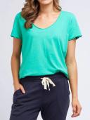 Elm Fundamental V Tee Bright Green / 12