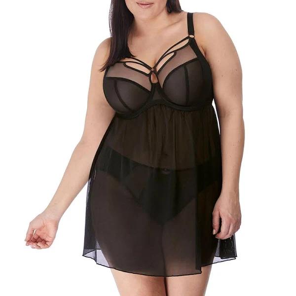 Elomi - 42g - Sachi Plunge Babydoll Black