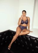 Elomi Charley Underwire Stretch Plunge Bra - Storm - 24D Storm