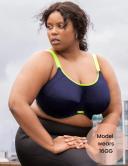 Elomi Energise Underwire Sports Bra with J Hook, Navy (EL8041) 42D