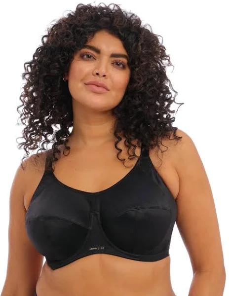Elomi Energise Underwired Sports Bra - Black, 44DDD