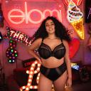 Elomi Matilda Plunge Bra Black Star | EL8900BKS | Poinsettia - 40FF Black Star