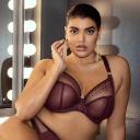 Elomi Matilda Underwired Plunge Bra - Wine Diamond - 18E Wine Diamond