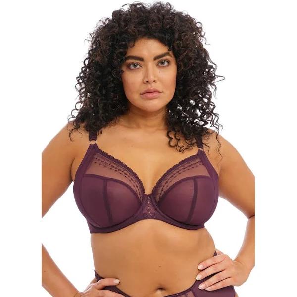 Elomi Matilda Underwired Plunge Bra - Wine Diamond - 18E Wine Diamond