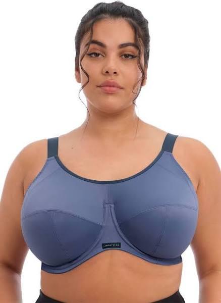 Elomi Plus Size Energise Underwire Sports Bra - Vintage Denim - Size 34GG