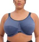 Elomi Plus Size Energise Underwire Sports Bra - Vintage Denim - Size 36FF