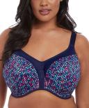 Elomi Plus Size Energise Underwire Sports Bra - Vintage Denim - Size 36FF