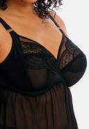 Elomi Priya Underwired Babydoll - Black - 14G Black