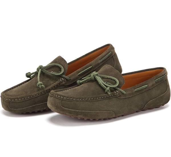 Elwin - Stylish Women's Slip-on Loafers, Dark Green / 41