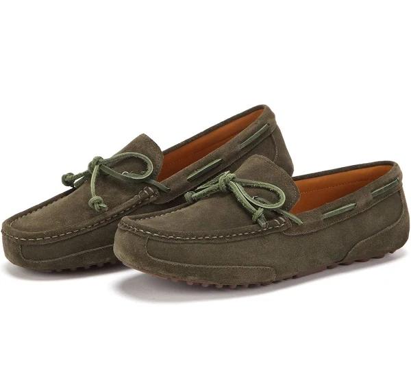 Elwin - Stylish Women's Slip-on Loafers, Dark Green / 42