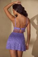 Embellished A-Line Mini Skirt in Purple, 18