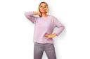 Emerge Merino Rib Boatneck Sweater Lilac - XXL