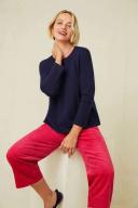 Emerge Merino Rib Boatneck Sweater Lilac - XXL