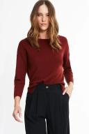 Emerge Merino Rib Boatneck Sweater Mahogany - M