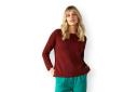 Emerge Merino Rib Boatneck Sweater Mahogany - M