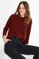 Emerge Merino Rib Boatneck Sweater Mahogany - M