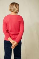 Emerge Merino Rib Boatneck Sweater Strawberry - XL