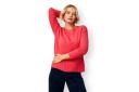 Emerge Merino Rib Boatneck Sweater Strawberry - XL