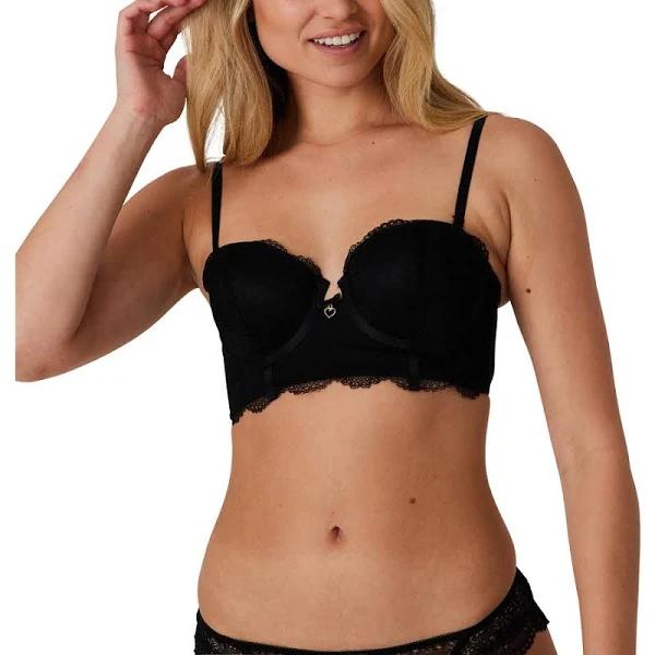 Emerson Women's Lace Push Up Bra - Black - Size 18DD