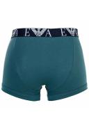 Emporio Armani 3 Pack Monogram Logo Trunks, Size S, Blue