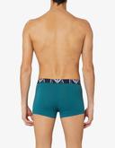 Emporio Armani 3 Pack Monogram Logo Trunks, Size S, Blue