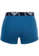Emporio Armani 3 Pack Monogram Logo Trunks, Size S, Blue