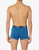 Emporio Armani 3 Pack Monogram Logo Trunks, Size S, Blue