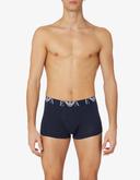 Emporio Armani 3 Pack Monogram Logo Trunks, Size S, Blue