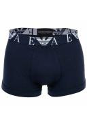Emporio Armani 3 Pack Monogram Logo Trunks, Size S, Blue