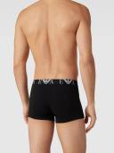 Emporio Armani 3 Pack Monogram Logo Trunks, Size XL, Black