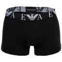 Emporio Armani 3 Pack Monogram Logo Trunks, Size XL, Black
